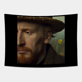 The van gogh face Tapestry