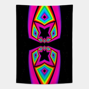 Neon Space Trip Tapestry