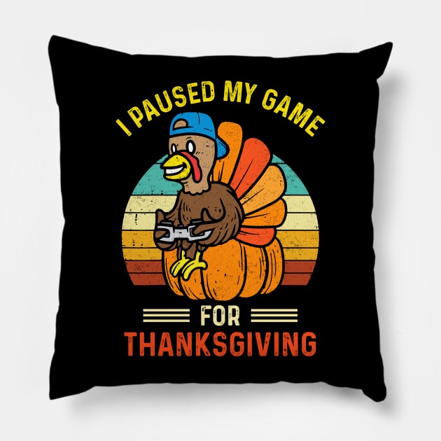 Happy Thanksgiving Gamer Turkey Video Game Lovers Kids Boys Pillow by _So who go sayit_