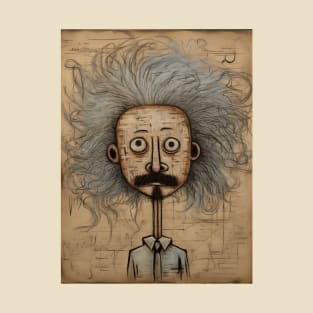 Genius Unleashed-Abstract Einstein Portrait T-Shirt