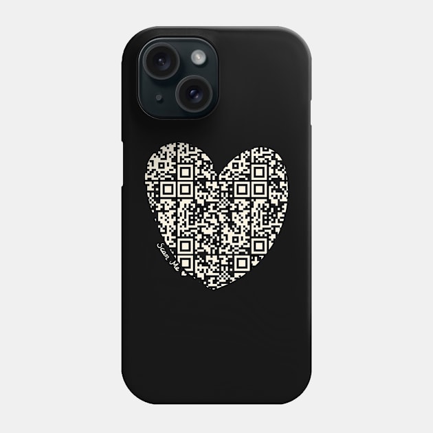 Pastel Yellow Rick Astley Rickroll QR Code Heart Art Phone Case by VictoriaLehnard