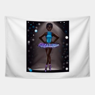 Ballerina Noor #2 - beautiful  black ballerina with corn rows Tapestry