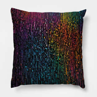 Multicolor binary code Pillow