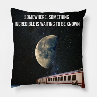 Last train to the moon Pillow