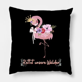 Flamingo Wald Retten Prinzessin Blumen Süß Pillow