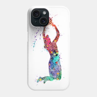 Volleyball Girl Player Setter Watercolor Art Sports Gifts Phone Case