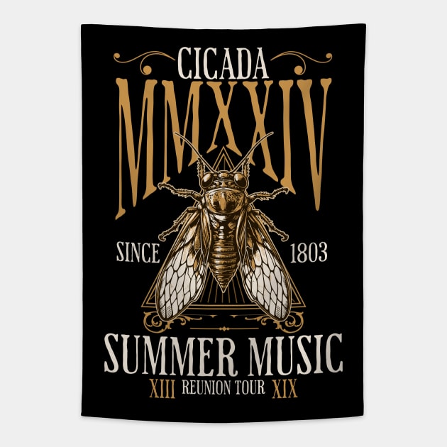 Cicada 2024 Reunion Tour - Brood XIX Brood XIII Tapestry by OrangeMonkeyArt