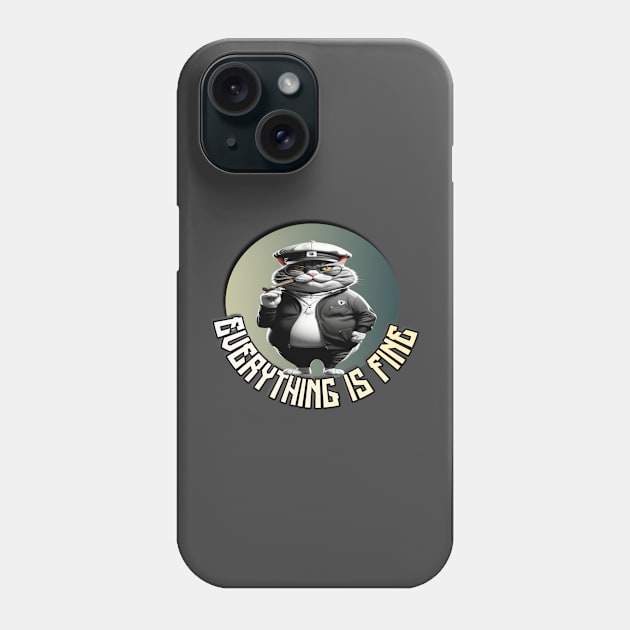 Fat cat golf is everything is fine Phone Case by Human light 