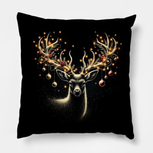 Reindeer Stardust Antlers Pillow