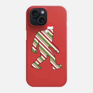 Christmas Bigfoot - Candy Stripe Phone Case