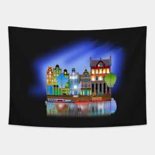 Amsterdam Grachtenhuizen Tapestry