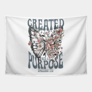 Created With A Purpose Butterfly Floral Vintage Tapestry