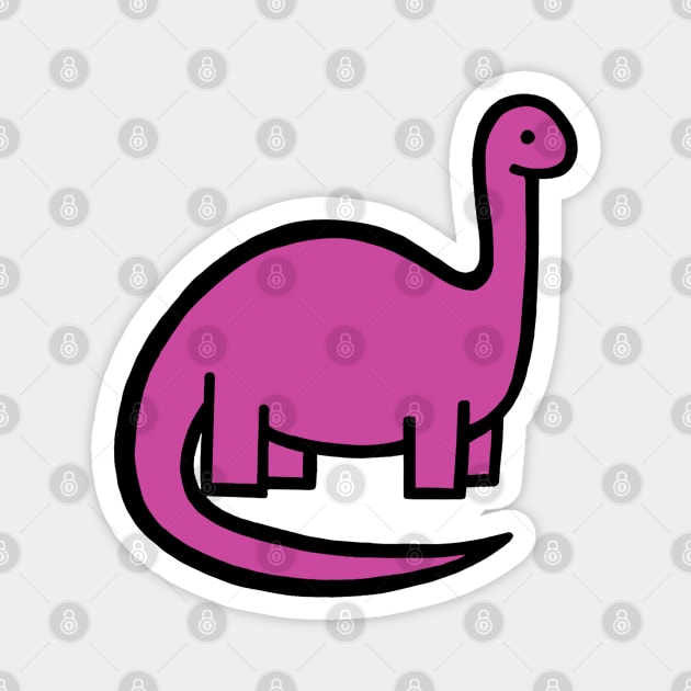 Raspberry Pink Dinosaur Magnet by UndrDesertMoons
