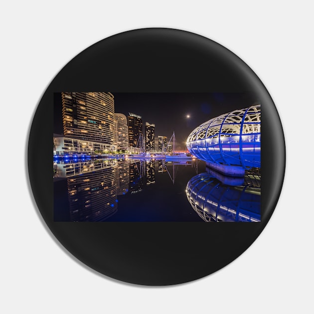 Docklands at Night Pin by LukeDavidPhoto