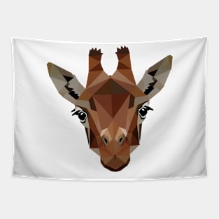 Polygonal Giraffe Design Tapestry