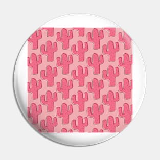 Pink Cactus Pattern Pin