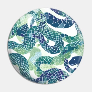 Blue and Green Snake Skin Pin