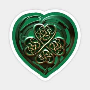 Shamrock Celtic heart Magnet