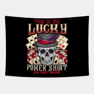 This Is My Lucky Poker graphic Do Not Wash Casino Gambling Tapestry