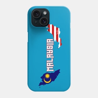 Malaysia flag & map Phone Case