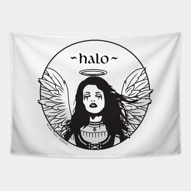 SR Halo Angel front and back print Tapestry by ShaneRobinson