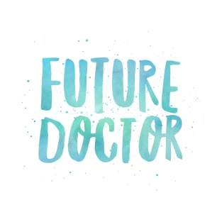 Boys Mens Future Doctor Print Blue T-Shirt