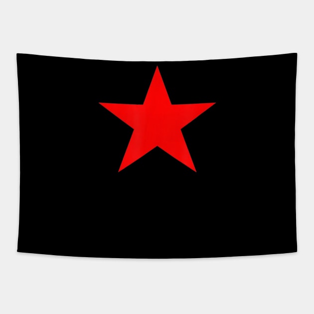 Red Star T Shirt on Multiple Colors Tapestry by aaltadel