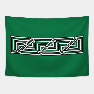 Decorative Rectangular Celtic Interlaced Knot Pattern 3 Tapestry