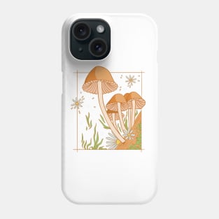 Cottagecore Aesthetic Mushrooms and Frog Phone Case