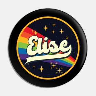 Elise // Rainbow In Space Vintage Style Pin