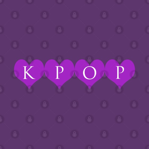 KPOP Purple Hearts by Maries Papier Bleu