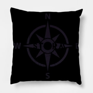 WIND ROSE STORMY lilac, Retro Design, Rings Pillow