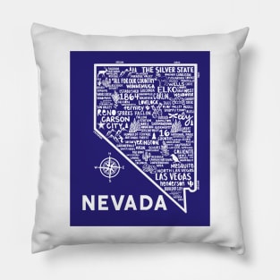 Nevada Map Pillow