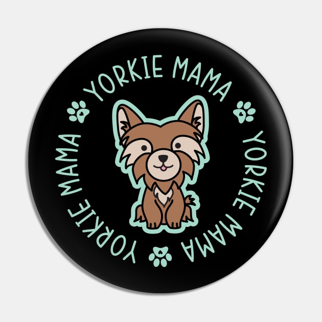 Yorkie Mama Yorkshire Terrier Mom Dog Pin by GlimmerDesigns