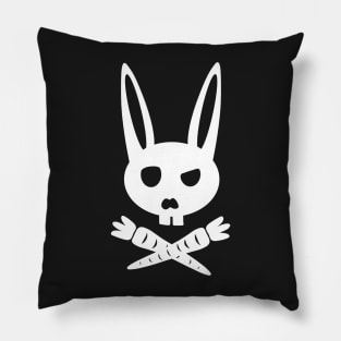 Easter Bunny Skull And Carrot Bones Pillow