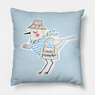 Coastal Grandmother Gull Pillow