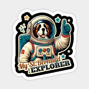 Astronaut St. Bernard Magnet