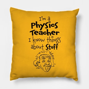 Physics Teacher-black Pillow