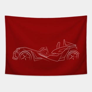 Polaris Slingshot - profile stencil, white Tapestry