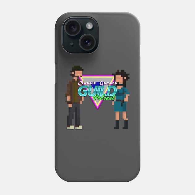 Classic Gamers Guild Podcast Paul & Anna Logo Phone Case by ThePhantomFellows