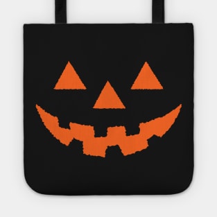 Jack O' Lantern Pumpkin Face ORANGE Halloween Costume TShirt Tote