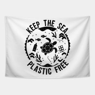 Keep the sea plastic free Tapestry