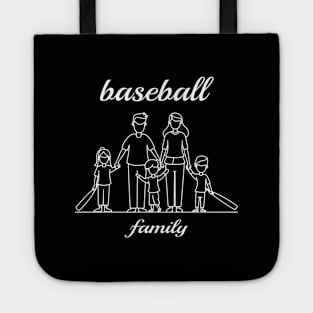 Baseball Fan Family - White Tote