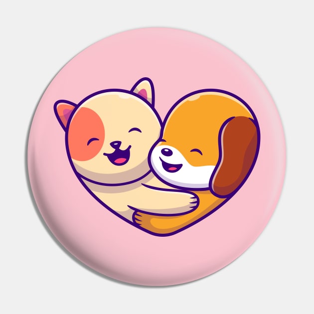 Cute Dog And Cat Logo Pin by Catalyst Labs