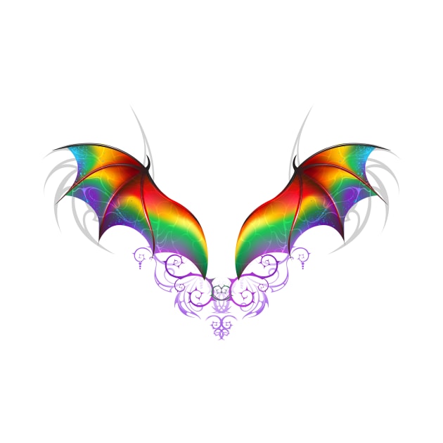 Wings of Rainbow Dragon by Blackmoon9