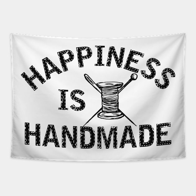 Knitter - Happiness is handmade Tapestry by KC Happy Shop