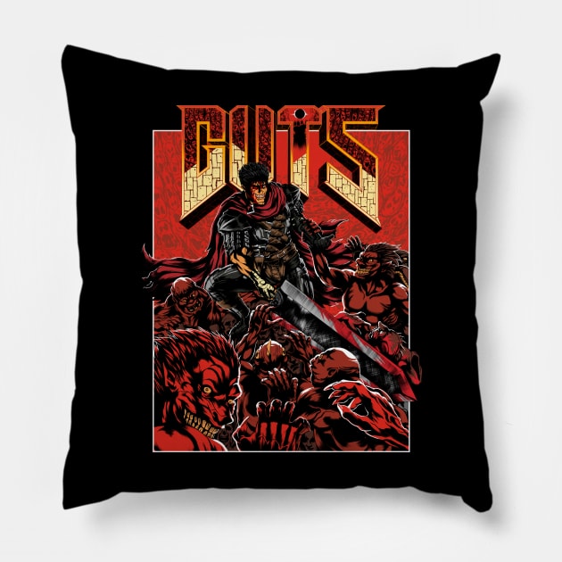 Guts of Doom (Alternate) Pillow by manoystee