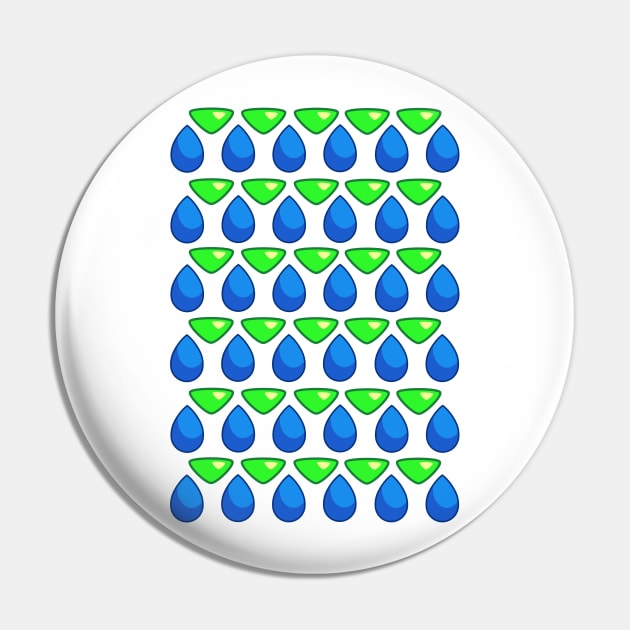 Lapis and Peridot Gem Mosaic Pin by Silentrebel