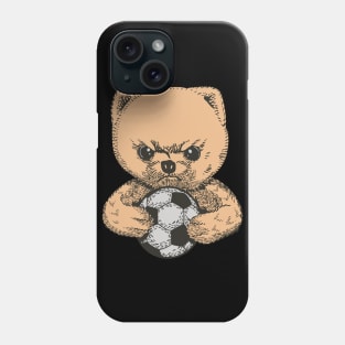 Angry soccer bear Phone Case