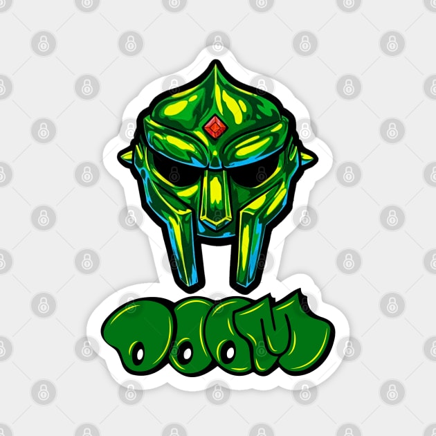 MF Doom Green Magnet by Juancuan